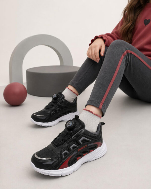 Minixol 001 Filet Spor Ayakkabı – Siyah Kırmızı