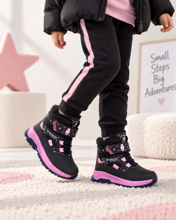 Maxsis 009 Patik Bot - Siyah Pembe